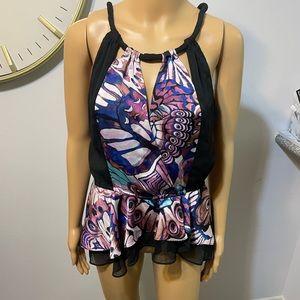 Bebe peplum blouse size M